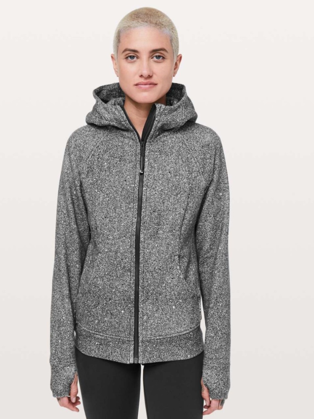 Lululemon Scuba Hoodie Luminesce Splatter White Black
